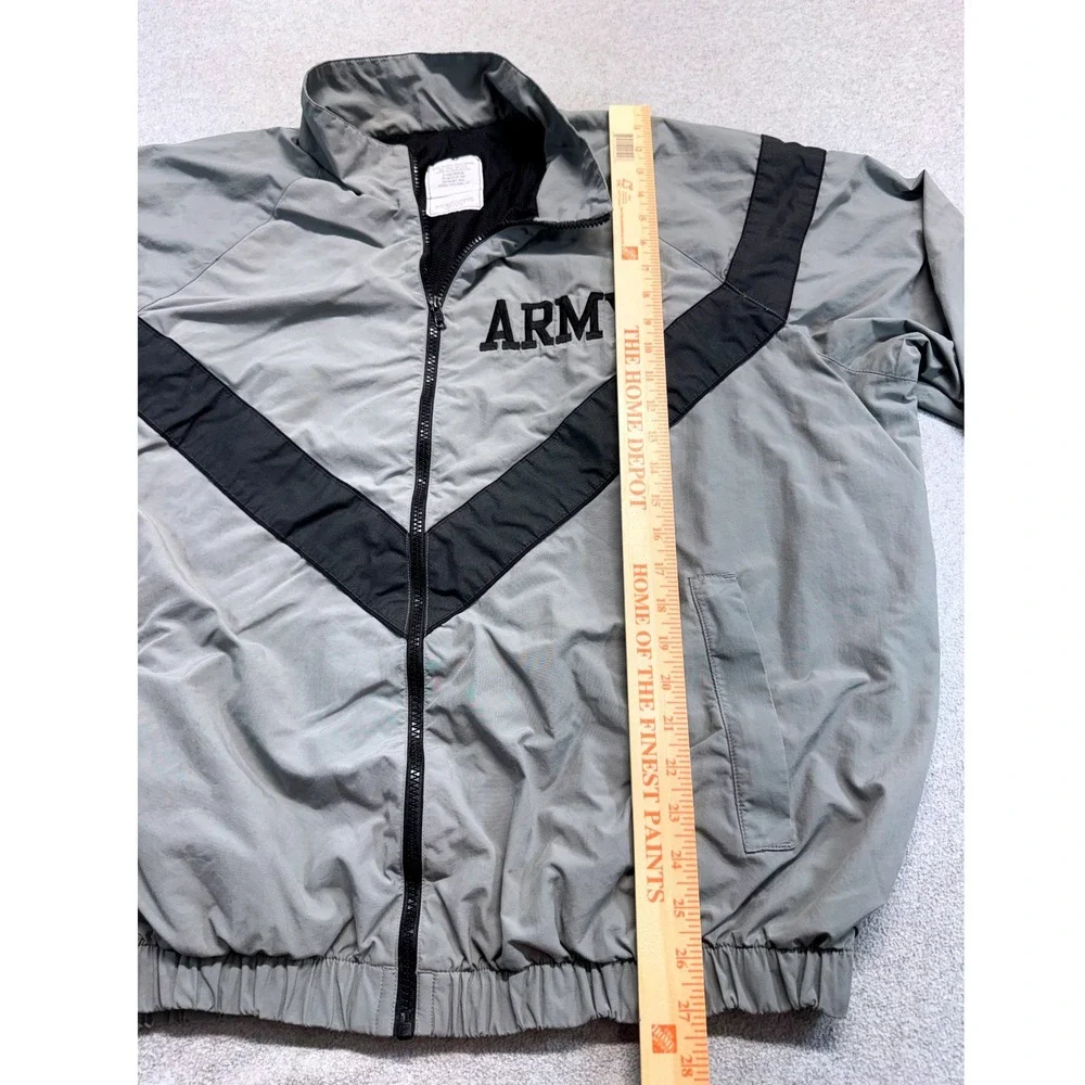 US Army PFU Physical Fitness Uniform Jacket XL Regular Gray Black Military PT